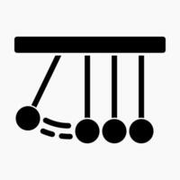Design Illustration graphic of pendulum icon with glyph style. Suitable for UI, mobile design, web design, etc. vector