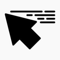 Design Illustration graphic of cursor icon with glyph style. Suitable for UI, mobile design, web design, etc. vector