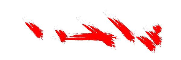 The word w is painted in red on a white background vector