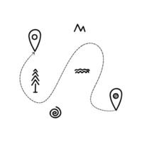 simple map illustration on a white background vector