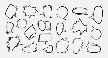 a collection of comic element images for conversation with various forms of exciting presentations vector