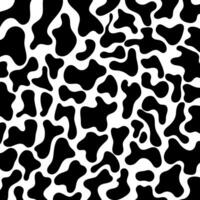 Black cow print pattern animal background. Cow skin abstract for printing, cutting and more. vector