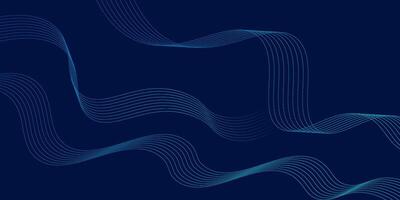 Dark blue premium background design with diagonal bright stripes wave pattern. Luxury business horizontal template. eps10 vector
