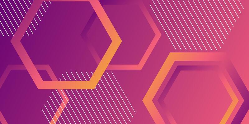 Abstract geometric 3D background with bright color design. Colorful hexagon pattern elements. Eps10