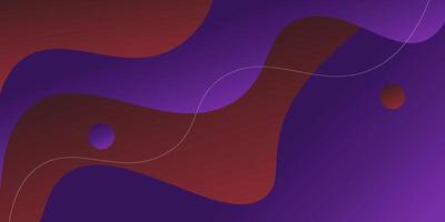 Colorful geometric wave 3D background. Dark red elements with purple fluid gradient pattern. Dynamic shape composition. eps10 vector