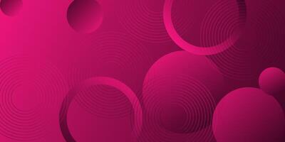 Pink 3D abstract background with circle shapes and simple line patterns. Modern pink design. Simple background with geometric circle shape concept. eps10 vector