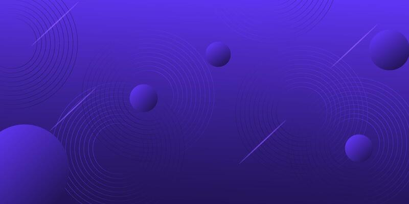 Purple 3D abstract background with circle shapes and simple line patterns. Modern purple design. Simple background with geometric circle shape concept. eps10