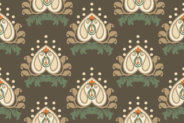 Ikat Seamless Pattern tribal art Embroidery, Ikat stripe Digital textile Asian Design for Prints Fabric saree Mughal Swaths texture Kurti Kurtis Kurtas, Motif Batik