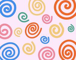 Spining sign symbol colorful pattern background circle abstract labirint paper print art textile design editable vector