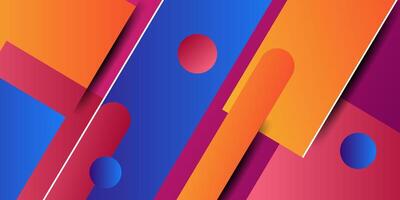 Abstract dynamic orange, red, blue liquid color gradient overlap geometric fluid shape background. eps10 vector