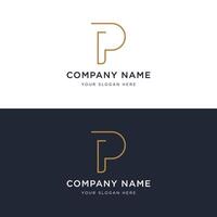 Initial P logo template design with geometry.Logo for business, business card, brand and identity. vector