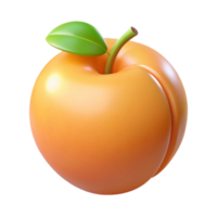 3D Render of a Juicy Apricot png