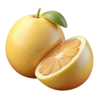 3D Render of a Juicy Grapefruit png