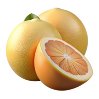 3D Realistic Grapefruit Image png