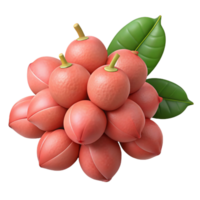 3D Illustration of Red Fruits Cluster png
