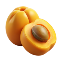 3D Render of Apricot Fruit png
