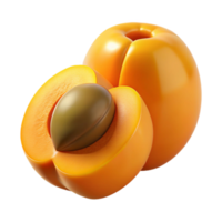 3D Render Apricot Fruit Illustration png