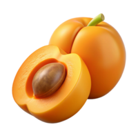 3D Render of Apricots, Juicy Fruit Illustration png