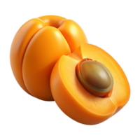 3D Render of Apricot Fruit png