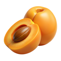 3D Render of Apricots png