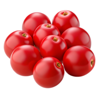 Vibrant Red Berries 3D Illustration png
