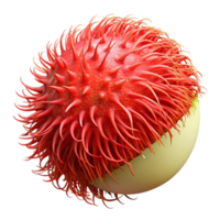 3D Render Spiky Red Orb Abstract Background png