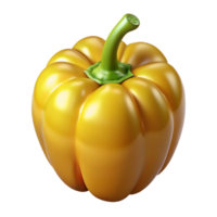 3D Render Yellow Bell Pepper png