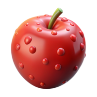 vermelho maçã 3d render ilustração png