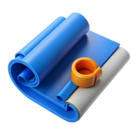 Abstract 3D Render Blue and Orange Forms png