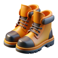 Orange 3D Render of Boots png