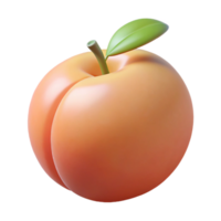3D Render of a Peach png