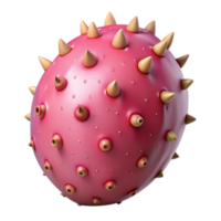 Pink Spiky 3D Orb Abstract Background png