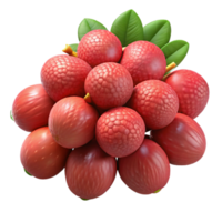 3D Render of Red Fruits Cluster png