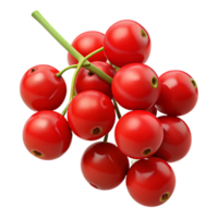 3D Render of Red Currants on Branch png