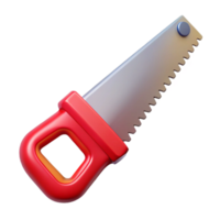 3d render vermelho mão Serra ilustração png