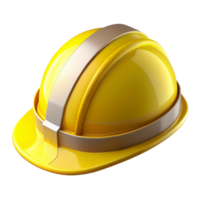 Yellow Safety Helmet 3D Render png