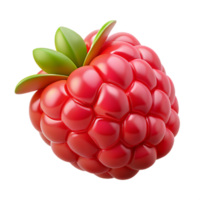 3D Render of a Red Raspberry png