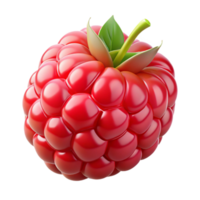 3D Render of a Red Raspberry png