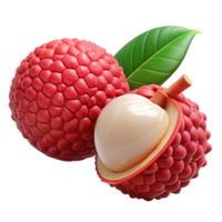 3D Illustration of Lychees png