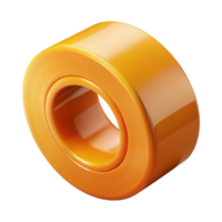Orange 3D Render of a Ring png
