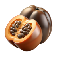3D Render of Tropical Fruit Halved png
