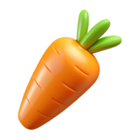 3D Render Cartoon Carrot Illustration png