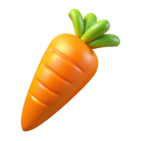 3D Render Cartoon Carrot Image png