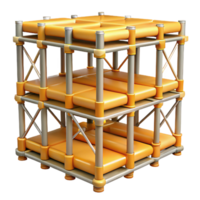 3D Render Stackable Modular Structure Illustration png