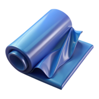 3D Render Blue Fabric Roll png