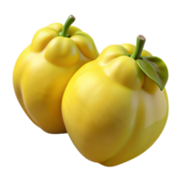 3D Render of Two Quinces png