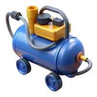 3D Render Air Compressor Illustration png