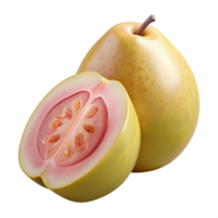 3D Render of Guava Fruit Sliced png