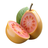 3D Render of Guava Fruit Slices png