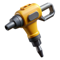 Yellow and Gray 3D Model of a Demolition Hammer png